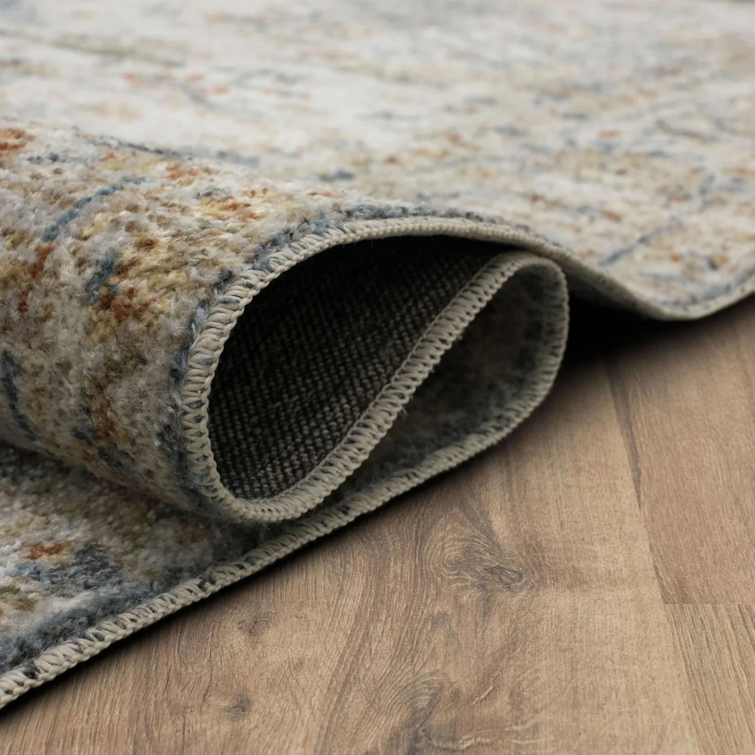 NEW - Mohawk Home Cassandra Abstract Geometric, Ornamental Denim Blue 2' x 10' Area Rug Perfect for Living Room, Dining Room, Office - Retail $28 - Image 3