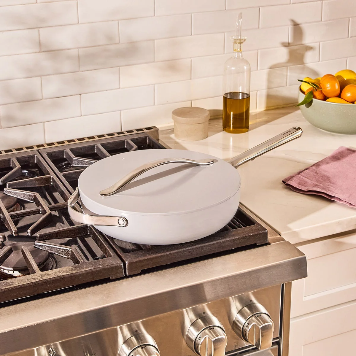 Caraway 3-piece Ceramic Non-Stick Sauté Pan Set - Image 3