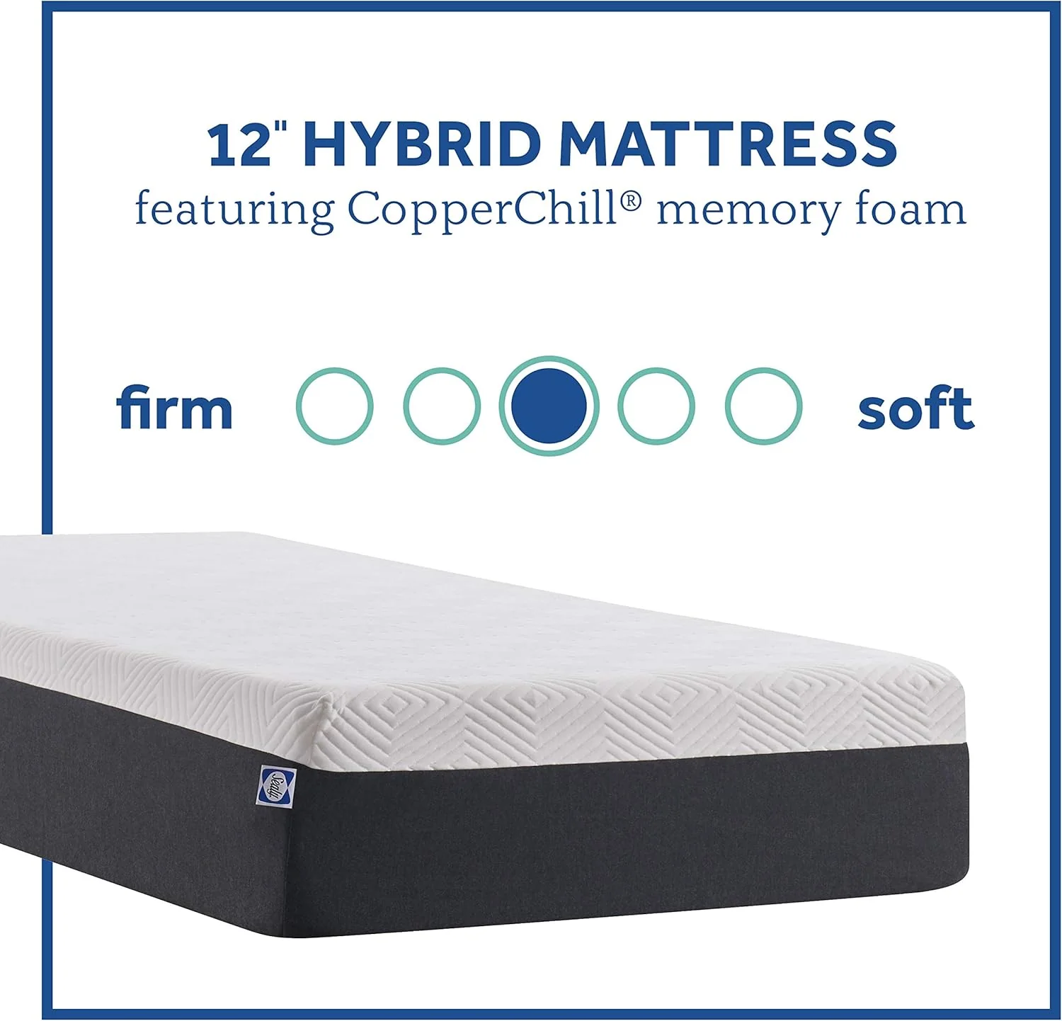 NEW - Sealy QUEEN 12 in - Hybrid Bed in a Box - 12 Inch, Medium Feel, Queen Size, CopperChill Technology, CertiPur-US Certified - Retail $732 - Image 4
