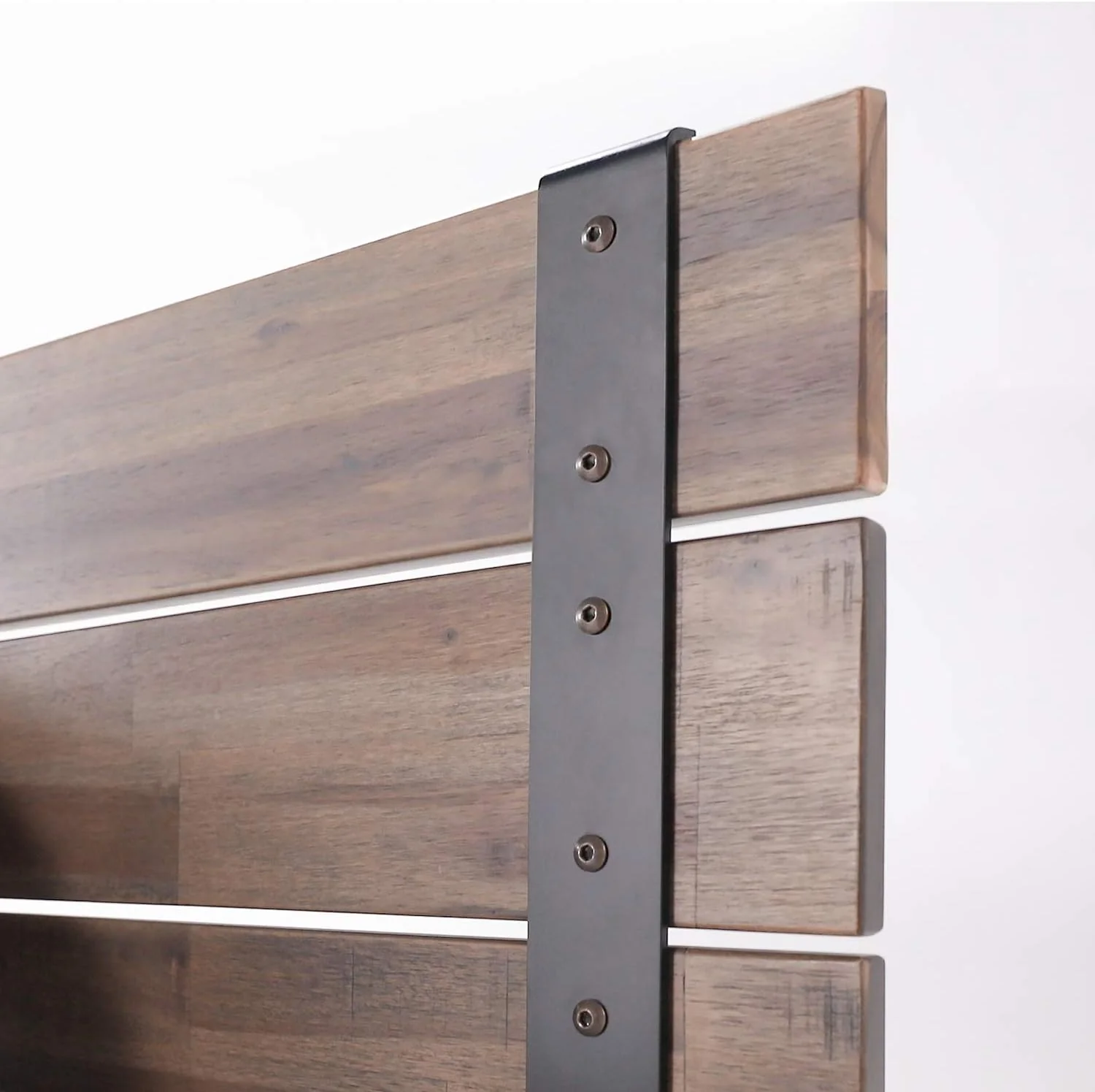 NEW - ZINUS Brock Metal and Wood Platform Bed Frame, Solid Acacia Wood Mattress Foundation, No Box Spring Needed, Easy Assembly, King - Retail $530 - Image 4