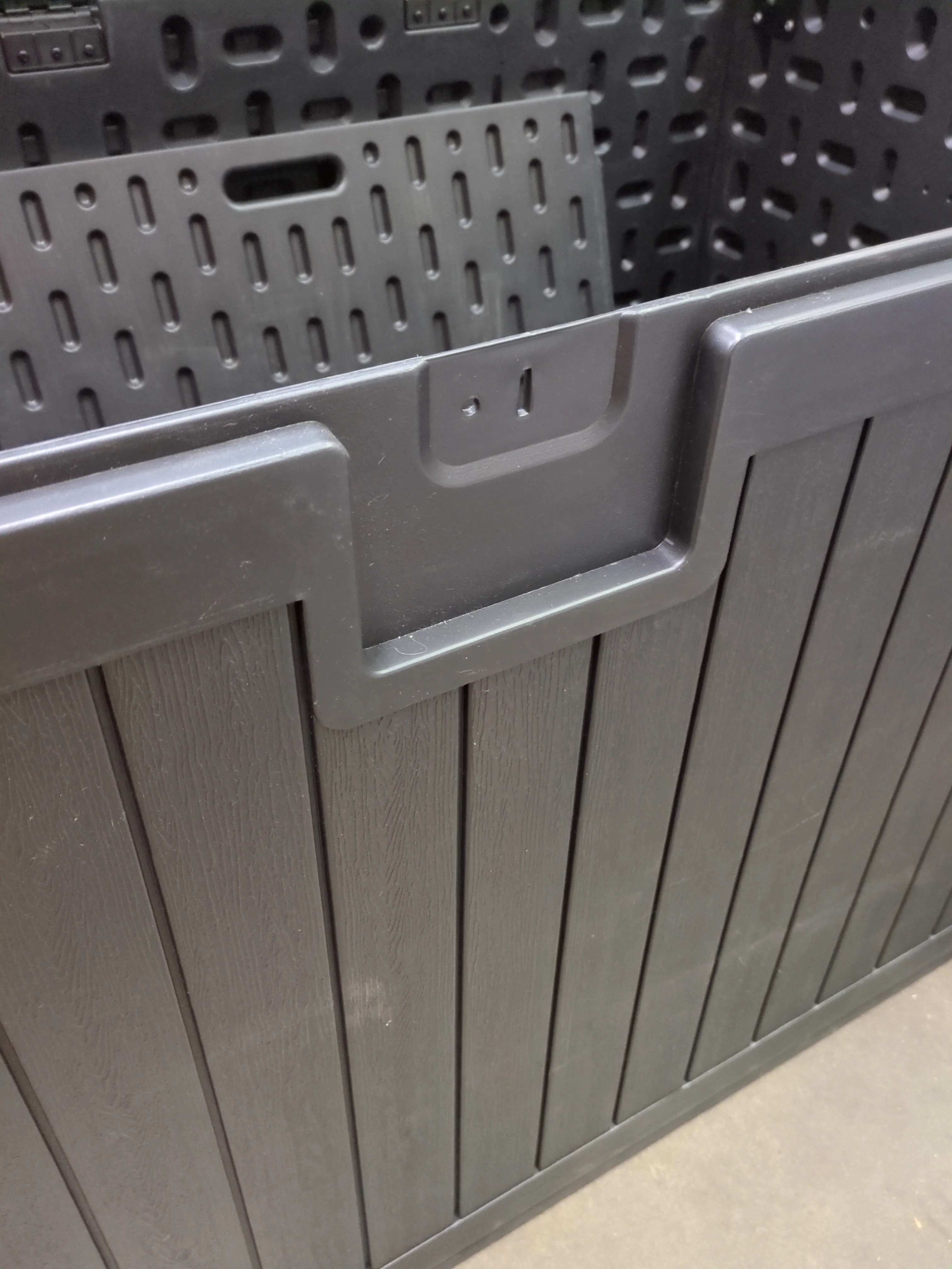 YITAHOME XXL 230 Gallon Large Deck Box,Outdoor Storage for Patio Furniture Cushions,Garden Tools with Flexible Divider,Waterproof,Lockable (Black) - Retail $349 - Image 6