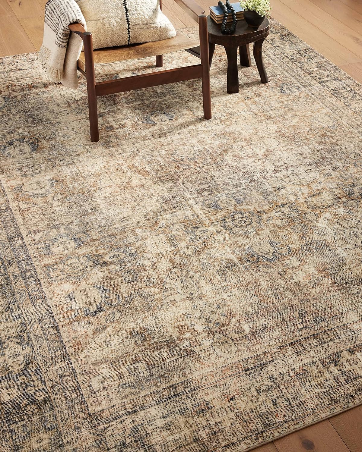 NEW - Loloi Amber Lewis Morgan 8'-3" x 11'-3" Area Rug in Sunset/Ink - Large Area Rug, Neutral Area Rug for Room Décor, Vintage Rug Inspired, Soft Area Rug for Living Room, Bedroom, Dining Area - Retail $0 - Image 3