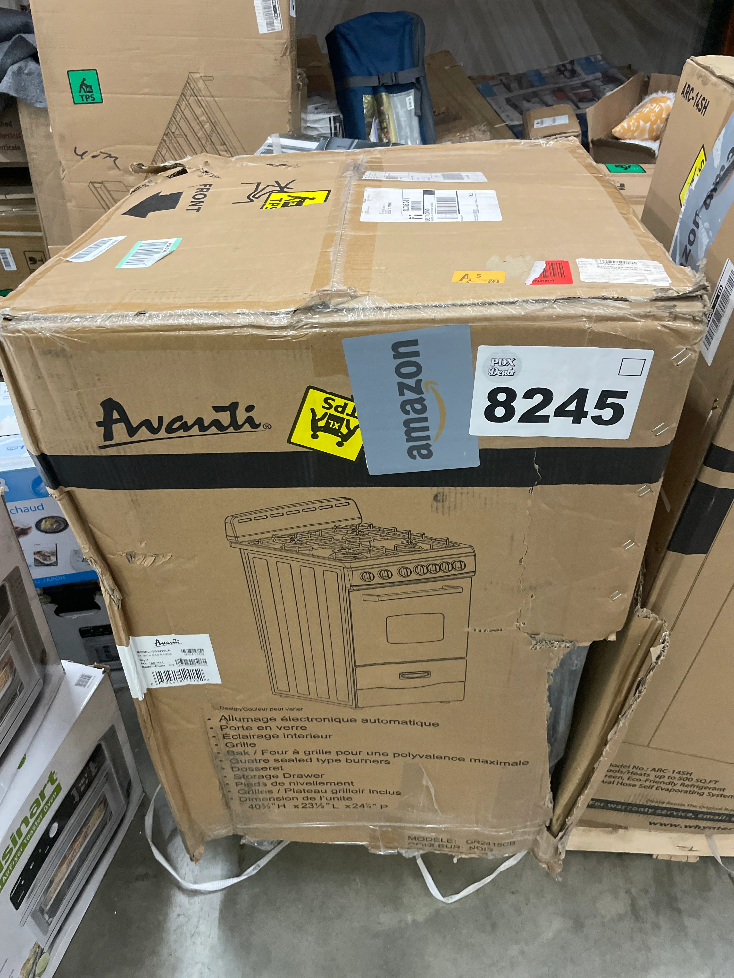 NEW - Avanti GR2415CB GR24 24" Compact Gas Range Oven, in Black - Retail $719 - Image 2