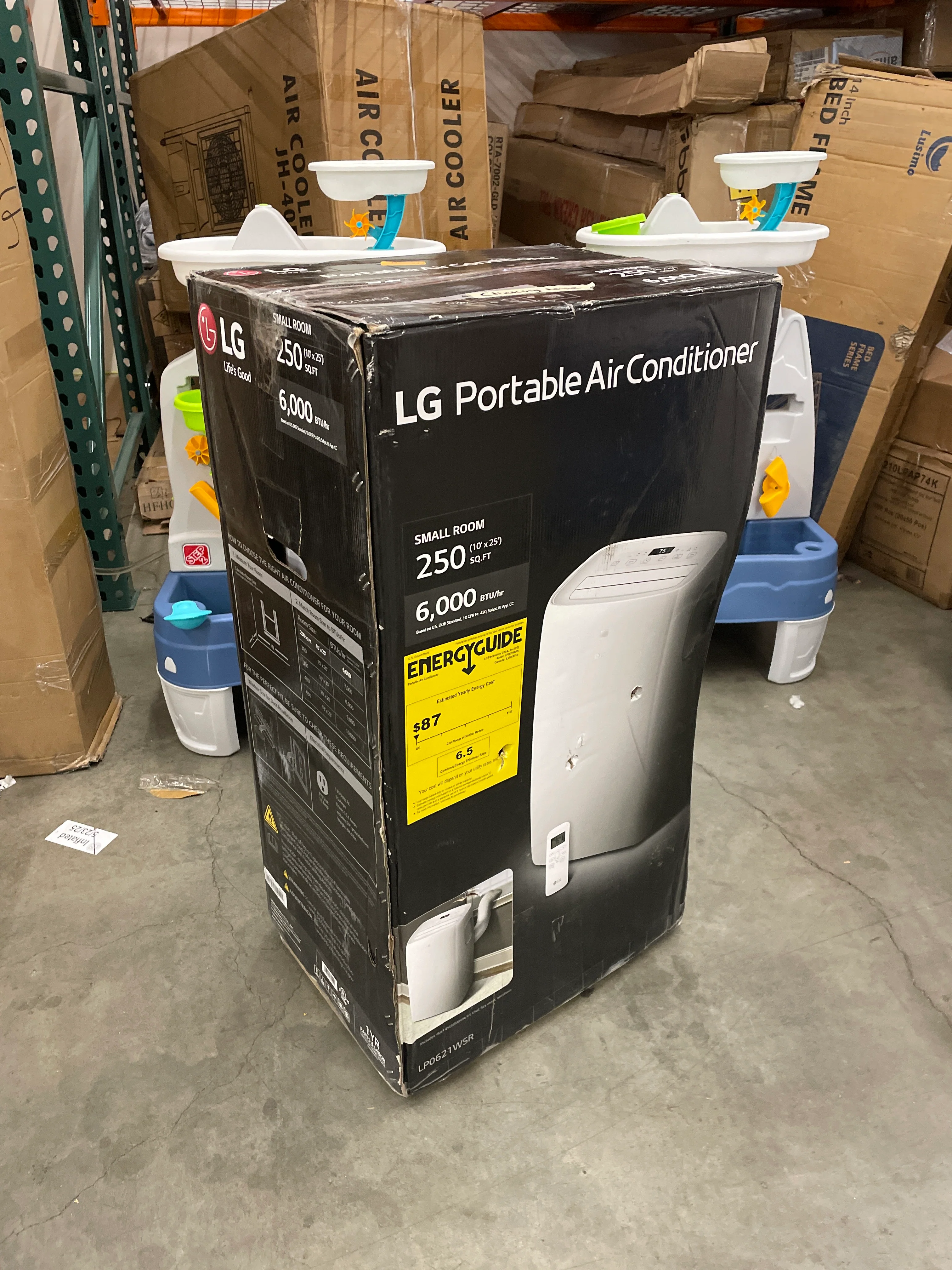 LG 6,000 BTU Portable Air Conditioner, 115V, Cools 250 Sq.Ft. (10' x 25' Room Size), Portable Air Conditioner for Home with Quiet Operation, LCD Remote Control, and Window Installation Kit, White - Image 9