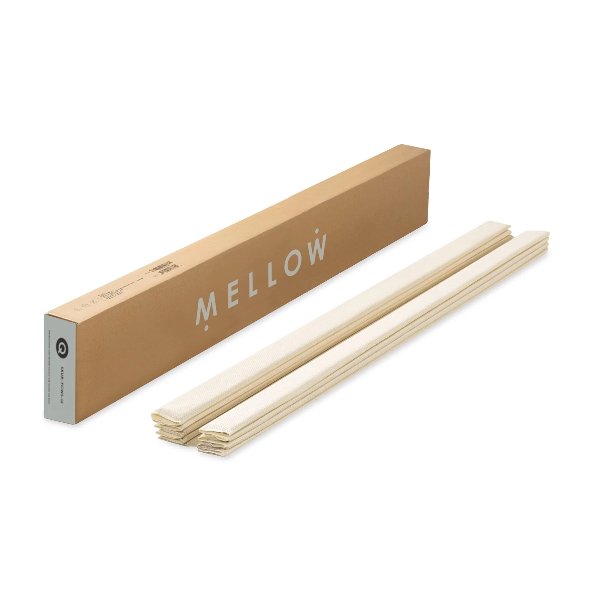 Mellow Fabric Covered Wood Slats, Bunkie Board Mattress Support, Box Spring or Bed Slat Replacement, Full , Beige - Image 4