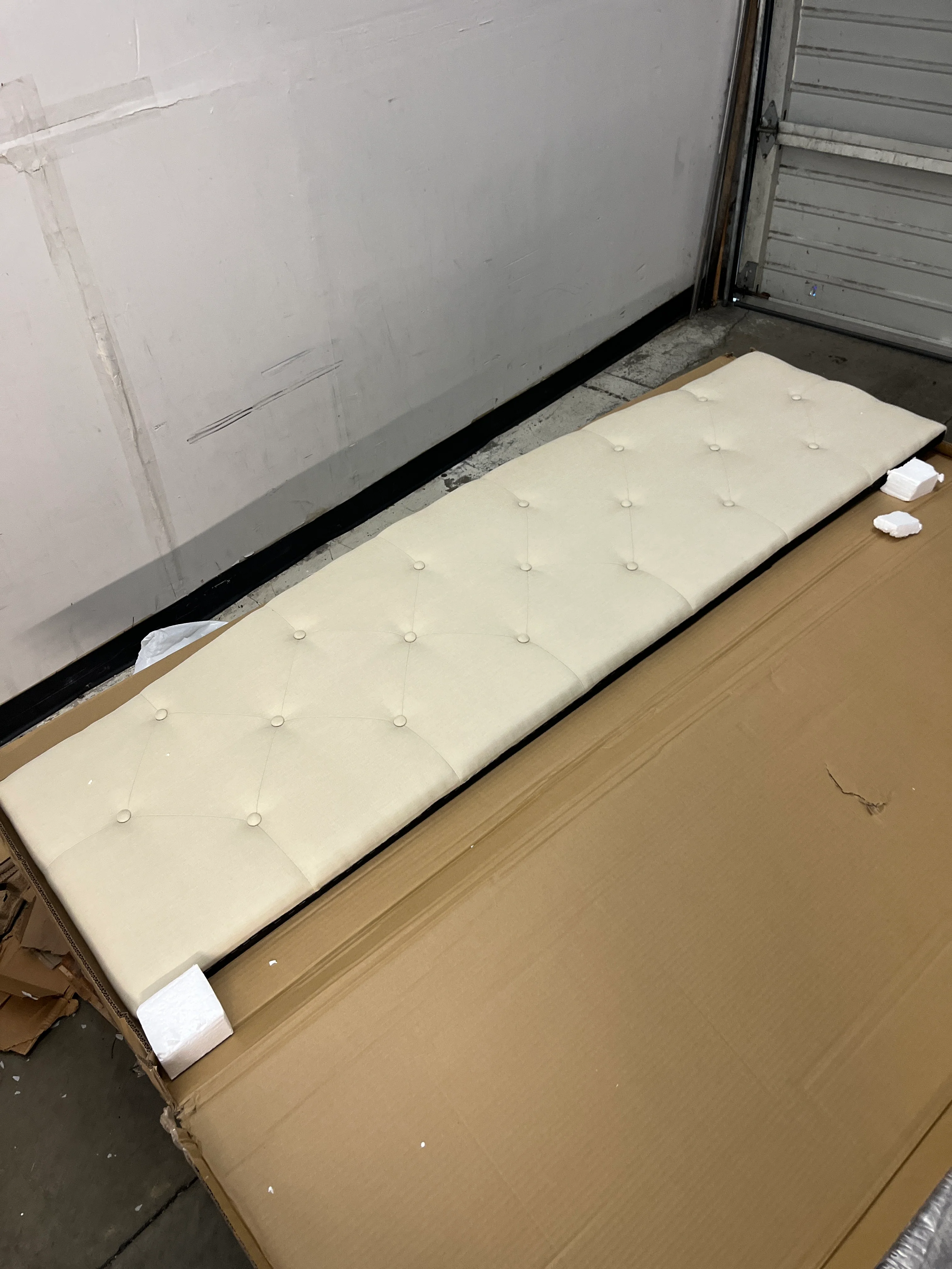 NEW - Hillsdale Provence Upholstered, King/Cal King Headboard Only, Light Beige - Retail $235 - Image 3