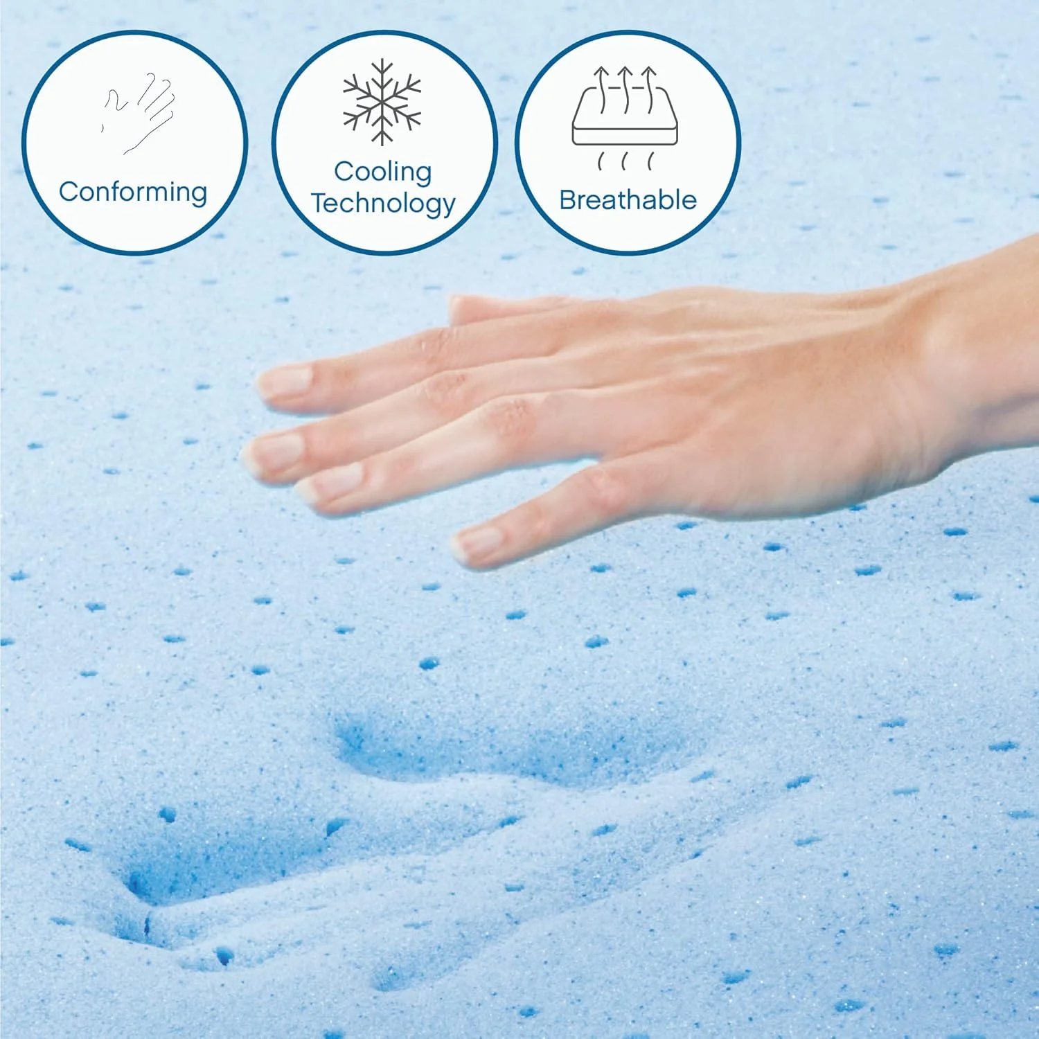 NEW - Cool Gel KING 12 Inch Ventilated Memory Foam, CertiPUR-US Certified - Retail $390 - Image 4