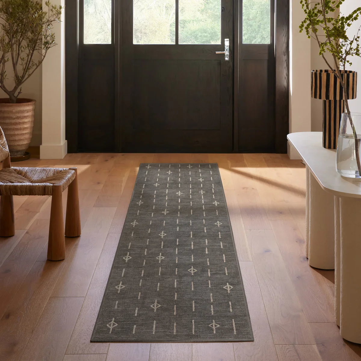 Ruggable 3'x7' Grey Flatwoven Washable Alina Runner Rug - Retail $119 - Image 2