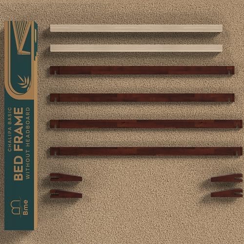 Chalipa Basic Bed Frame Without headboard - Walnut - Twin - Image 6