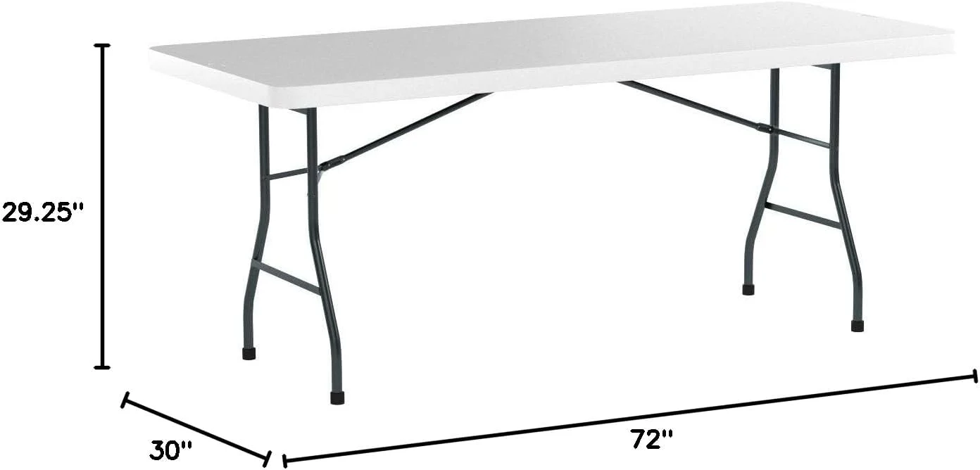 Office Star Resin Multipurpose Rectangle Folding Table for Indoor or Outdoor Use, 6 Feet Light Gray - Retail $181 - Image 11