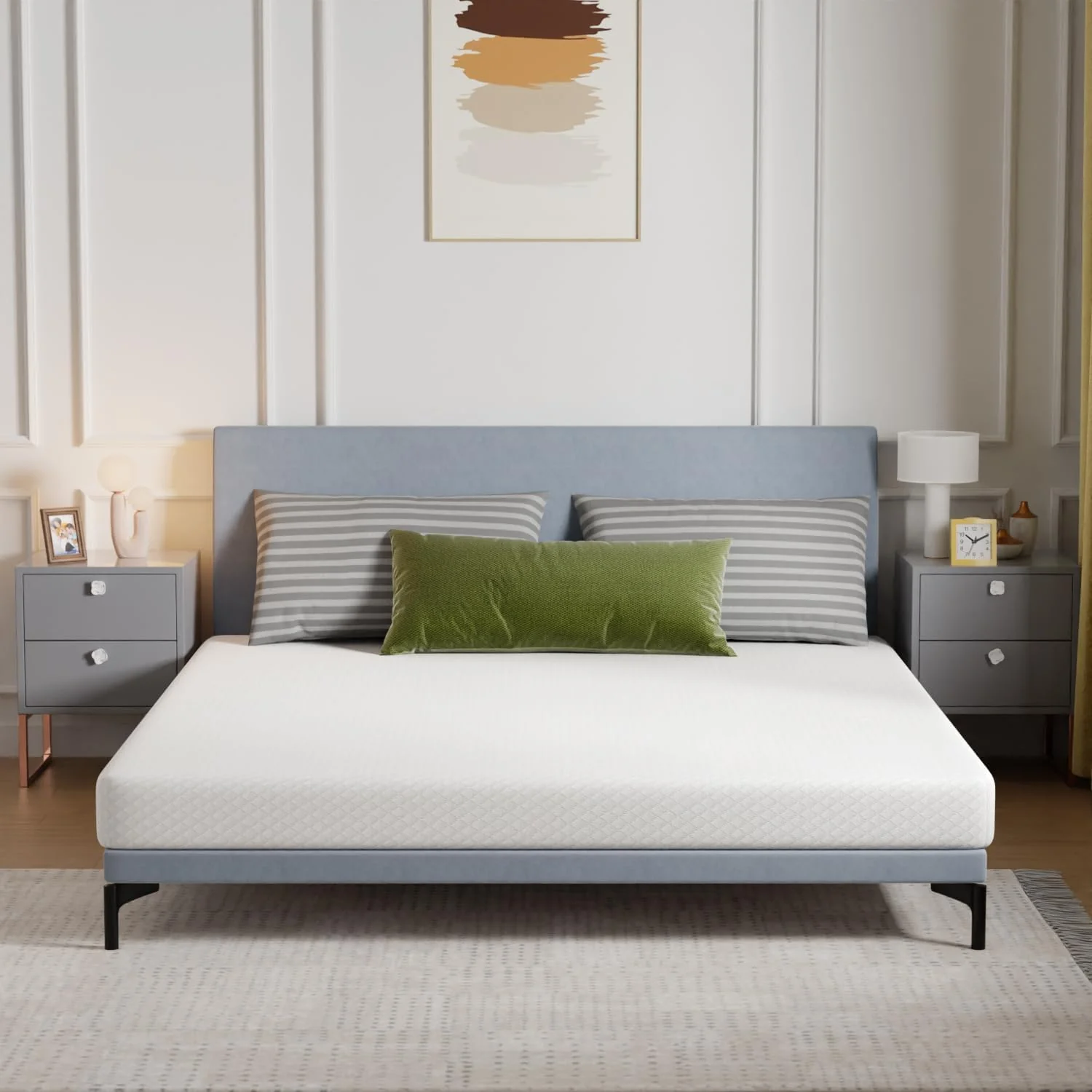 NEW - KING Mattress 6 inch Gel Memory Foam, Medium Firm Mattresses for Cool Sleep Relieving Pressure Relief CertiPUR-US Certified - Retail $128