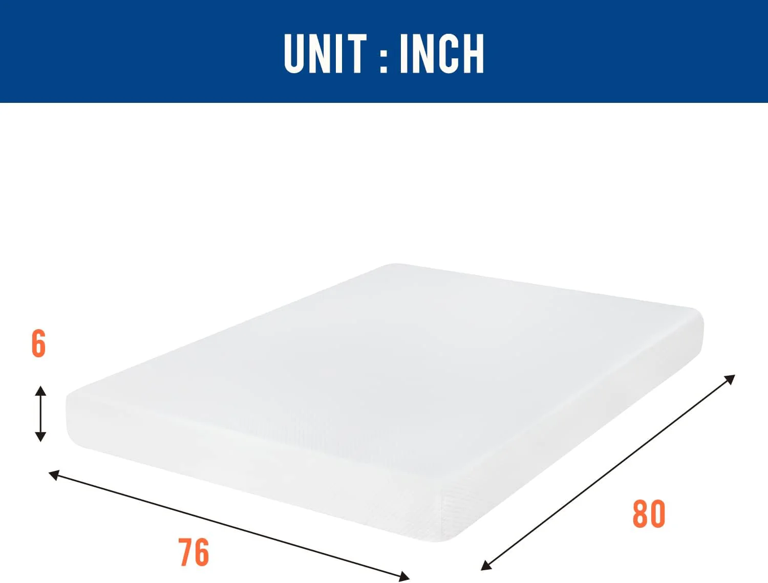 NEW - KING Mattress 6 inch Gel Memory Foam, Medium Firm Mattresses for Cool Sleep Relieving Pressure Relief CertiPUR-US Certified - Retail $128 - Image 4