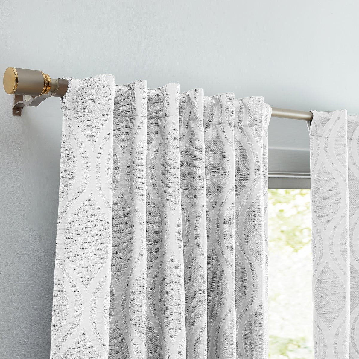 Silk Home Mitchell Blackout Curtains - WHITE - Image 2
