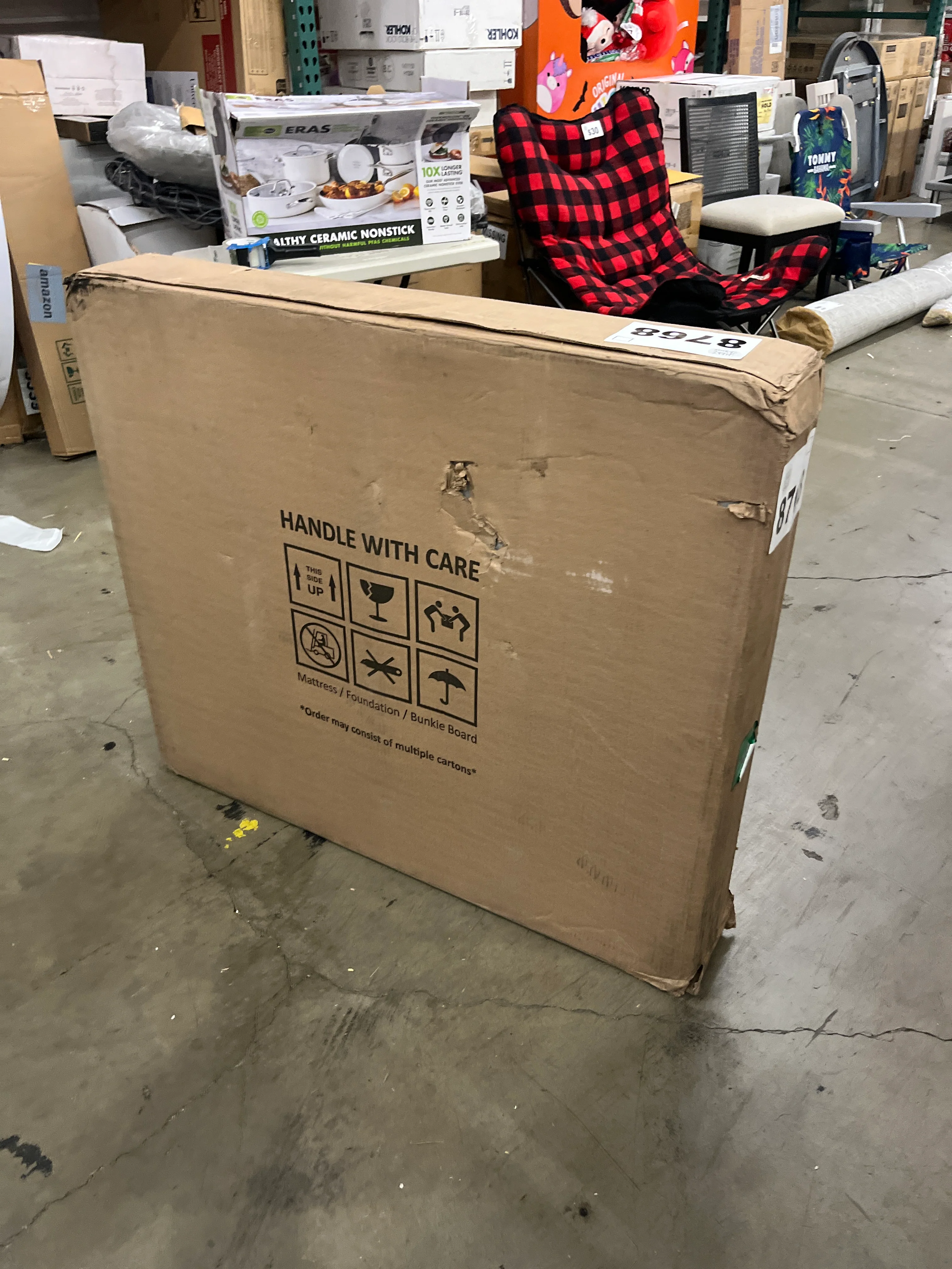 Zayton, California King(Fold) 1.5-Inch Split Bunkie Board for Mattress/Bed, Fully Assembled, Improved Comfort and Support, Grey - Retail $130 - Image 3