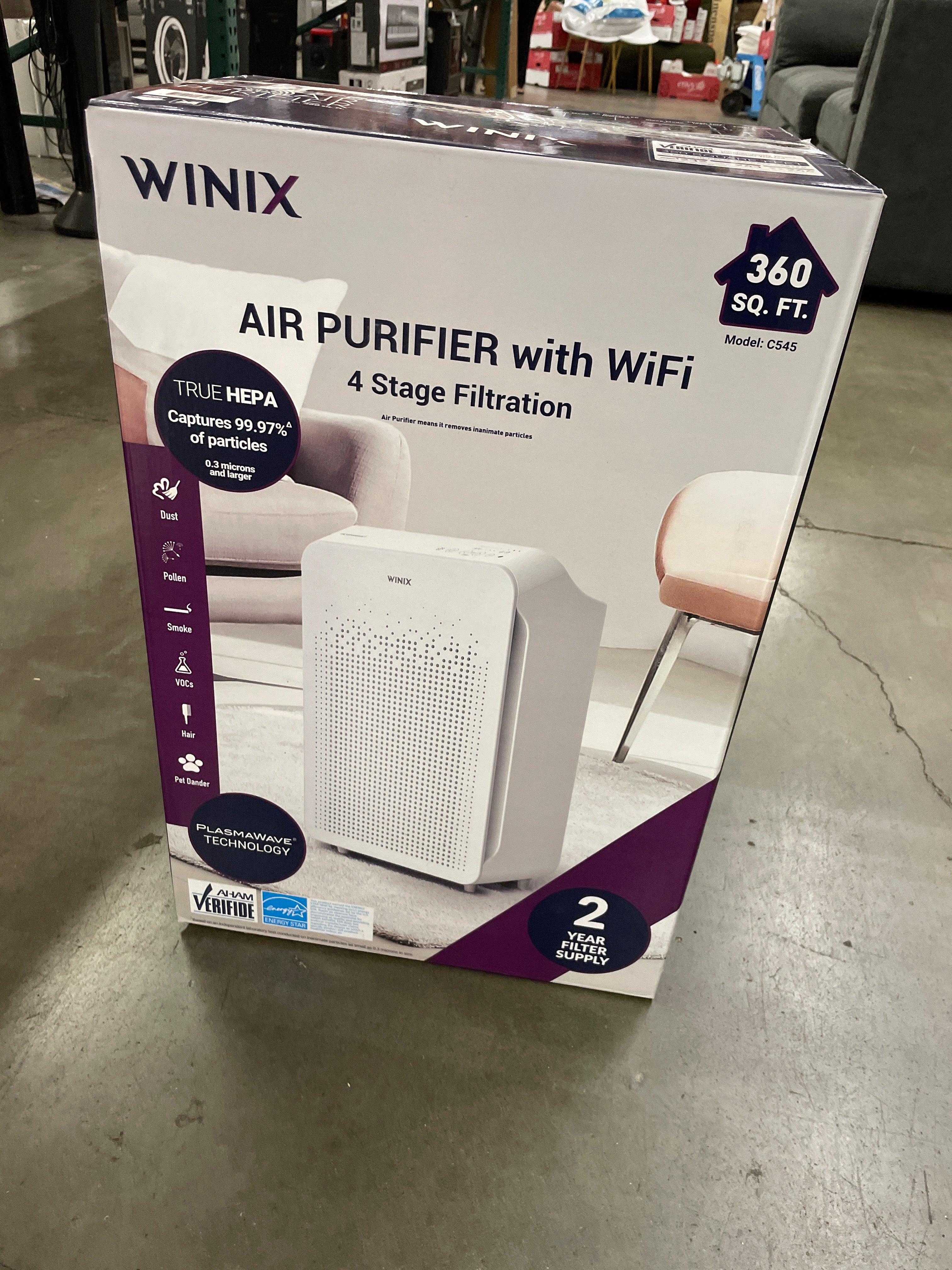 NEW - Winix True HEPA 4 Stage Air Purifier with Wi-Fi and Additional Filter - Image 3