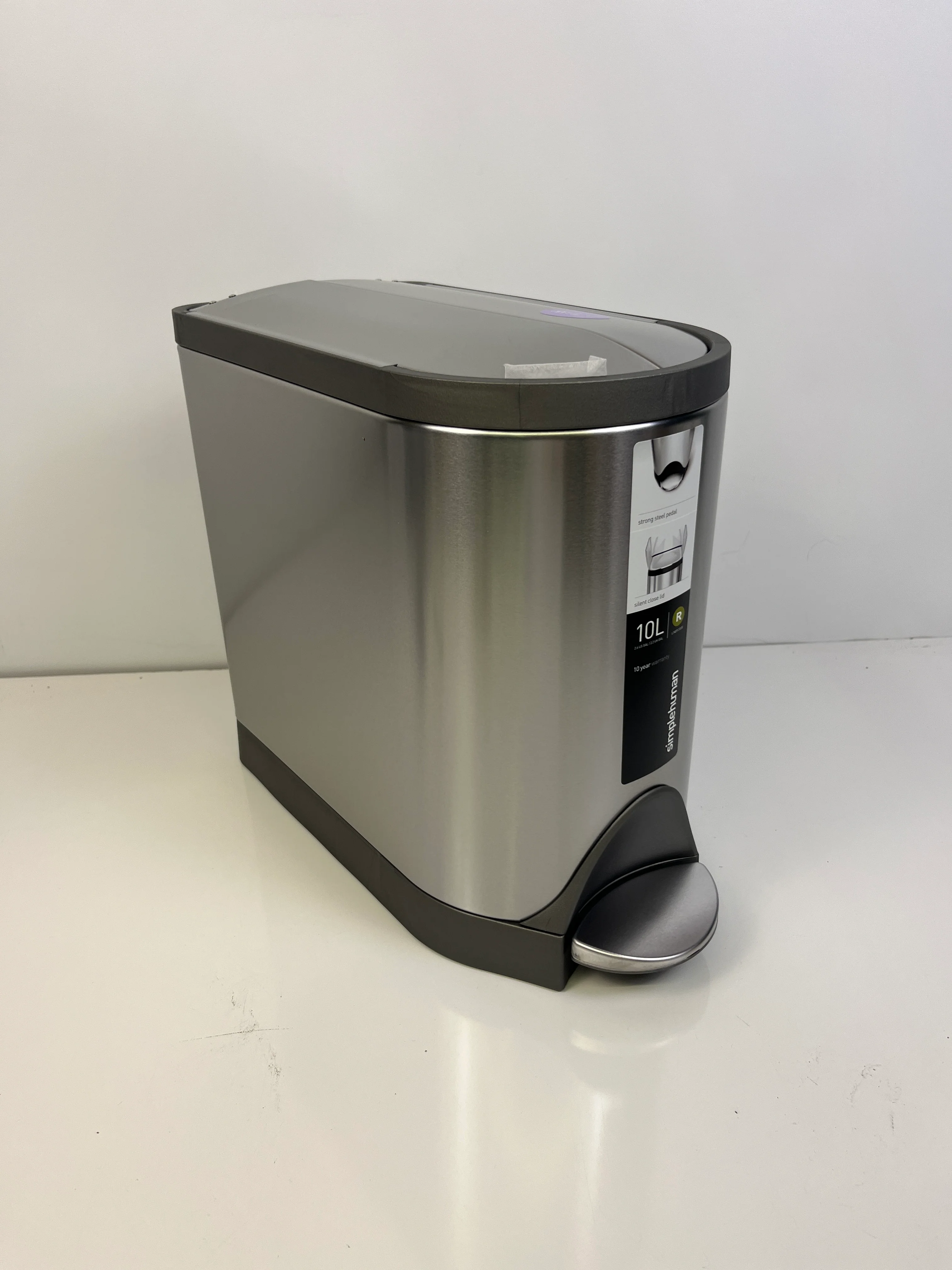 NEW - simplehuman 10L Butterfly Step Trash Can - Retail $49 - Image 3