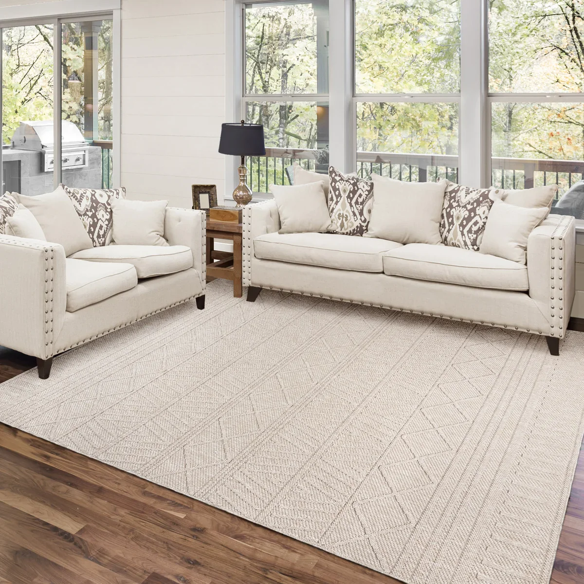 NEW - Regent 6X9 Area Rug Collection, Lana Beige - Retail $149 - Image 2