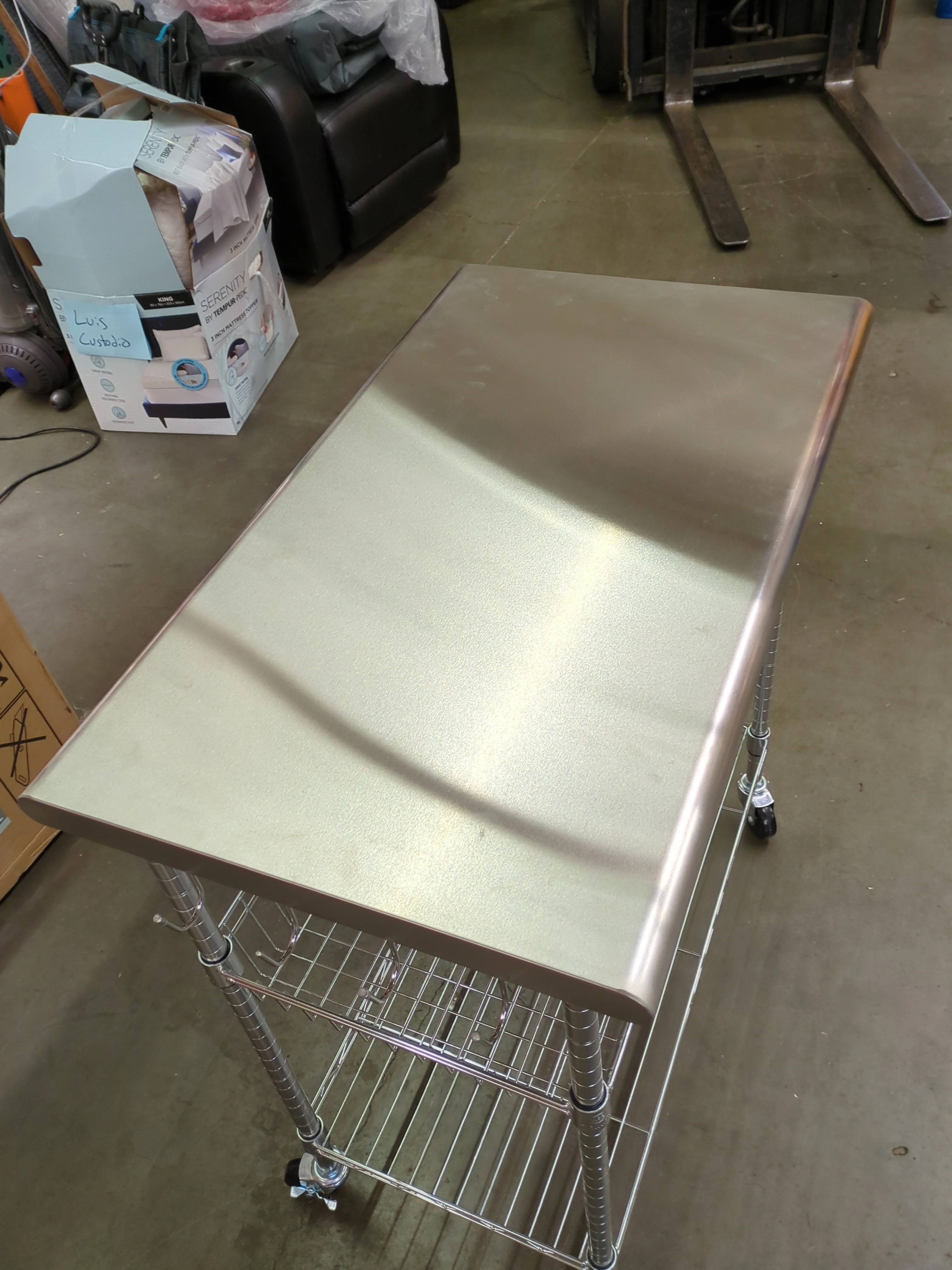 NEW - Costco - TRINITY EcoStorage® Stainless Steel Kitchen Cart - Retail $139 - Image 3