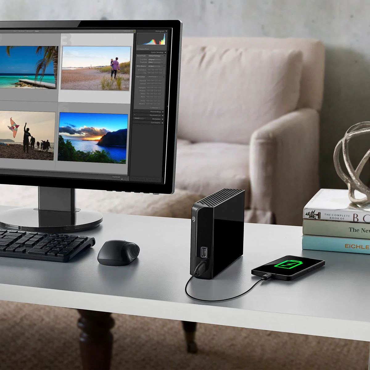 NEW - Seagate Backup Plus Hub 8TB Desktop Hard Drive with Rescue Data Recovery Services - Image 4