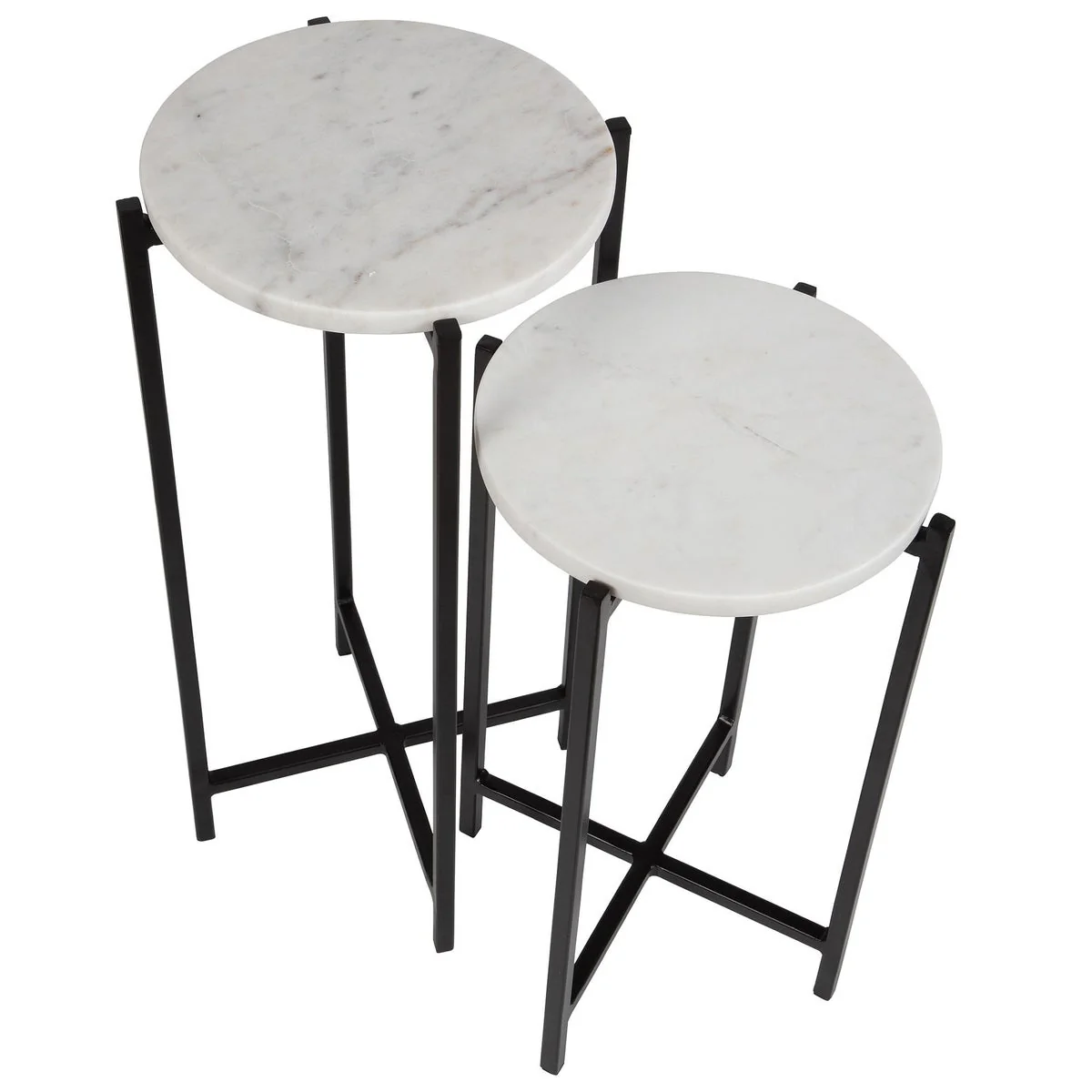 Concord 2-piece Marble Nesting Side Tables - Image 4