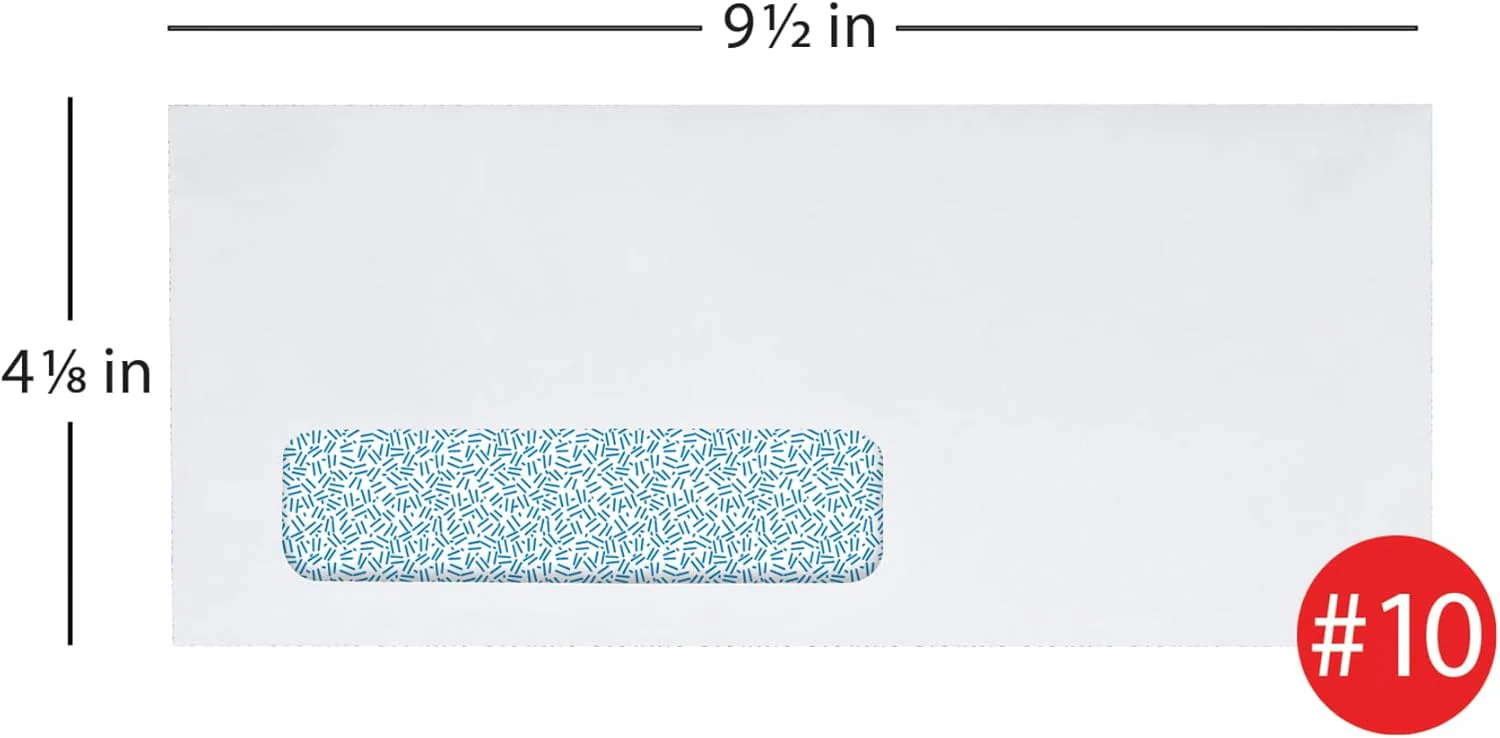 Office Depot Clean Seal(TM) Security Window Envelopes, #10 (4 1/8in. x 9 1/2in.), White, Pack Of 250 - Image 2