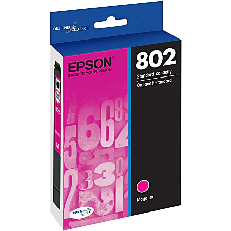 Epson® 802 DuraBrite® Ultra Magenta Ink Cartridge, T802320-S - Image 2