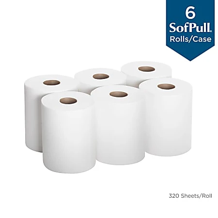 SofPull® by GP PRO 28124 Centerpull Regular Capacity 1-Ply Paper Towels, 324 Sheets Per Roll, Pack Of 6 Rolls - Image 3
