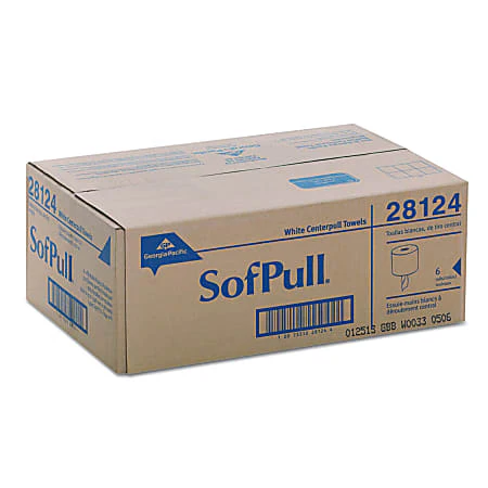 SofPull® by GP PRO 28124 Centerpull Regular Capacity 1-Ply Paper Towels, 324 Sheets Per Roll, Pack Of 6 Rolls - Image 4
