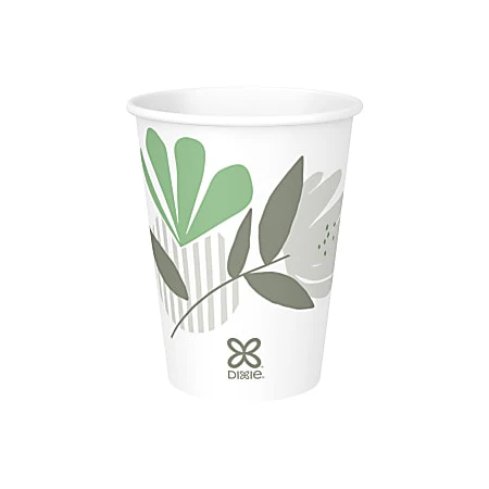 Dixie® Paper Hot Cups, 8 Oz, White, Carton Of 1,000 Cups - Image 2