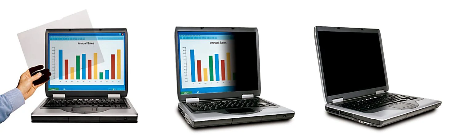 3M Privacy Filter with 3M™ COMPLY™ Flip Attach for Laptops, 14" Full Screen, 16:9 Aspect Ratio, Reduces Blue Light, Anti-Glare - Retail $40 - Image 2