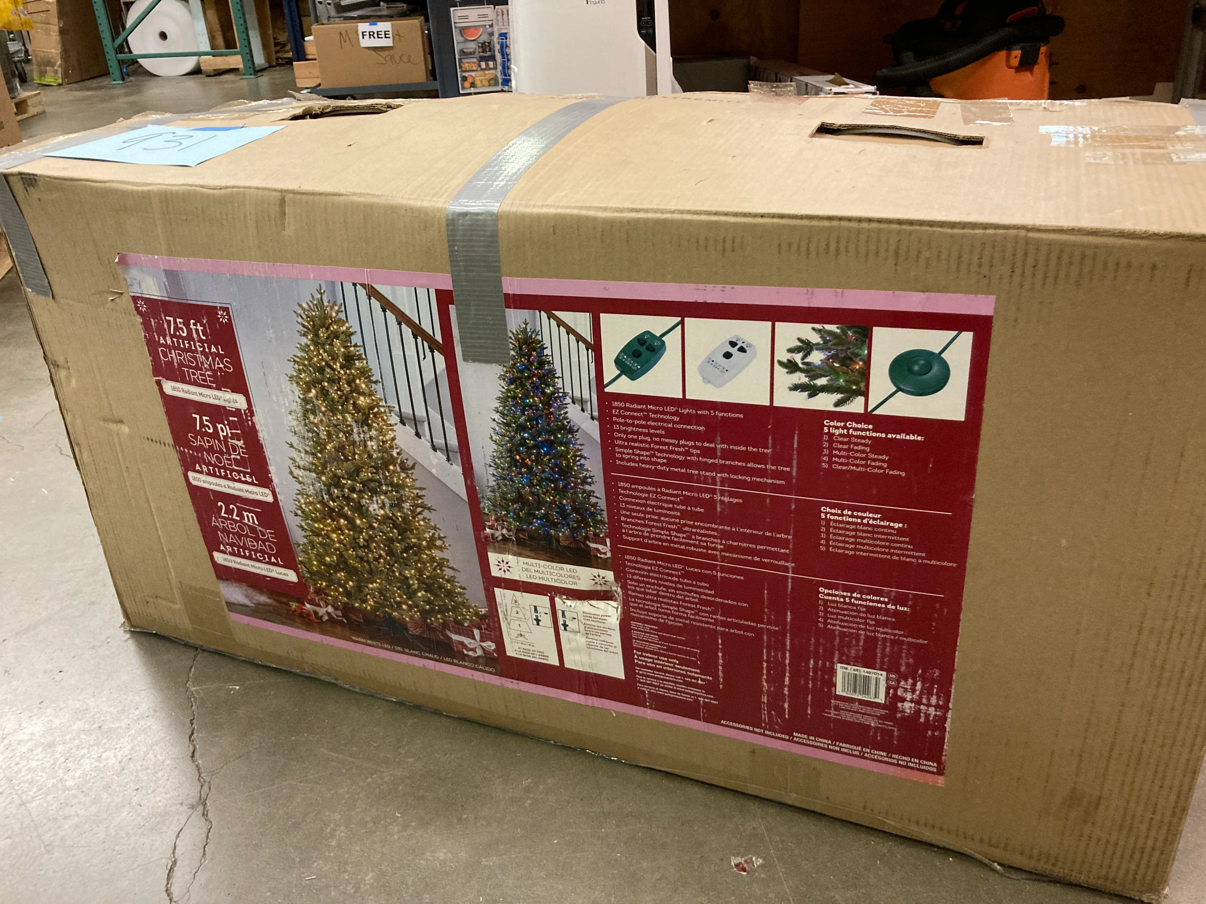 Costco - 7.5′ Pre-Lit Radiant Micro LED Artificial Christmas Tree - Retail $499 - Image 9