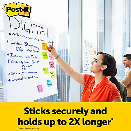 Post-it Super Sticky Easel Pads, 25 in x 30 in, 1 Pad, 30 Sheets/Pad, Great for Virtual Teachers and Students, White - Image 3