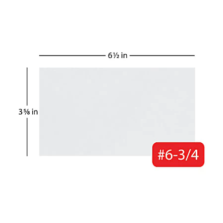 Office Depot® Brand #6 3/4 Security Envelopes, 3-5/8" x 6-1/2", Gummed Seal, White, Box Of 500 - Image 3