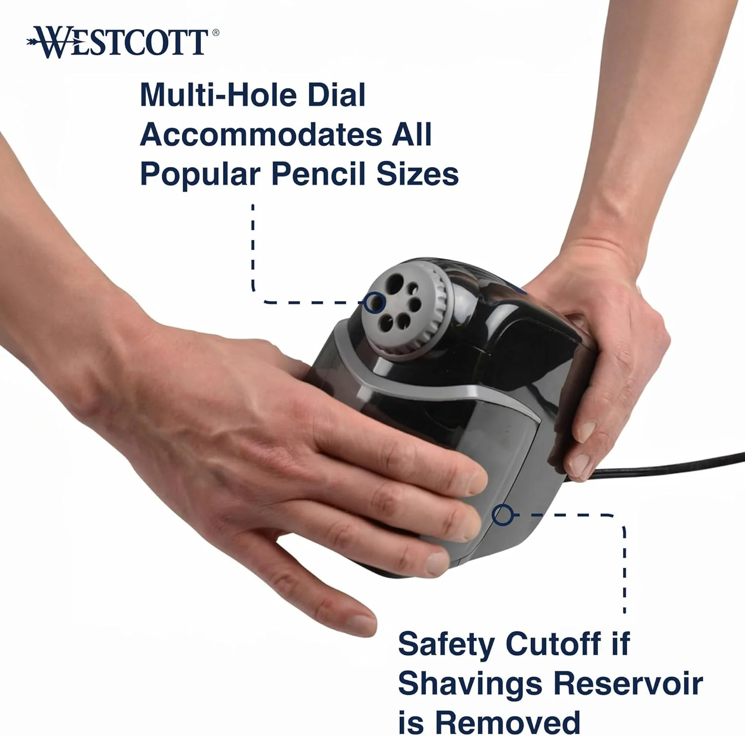 Westcott iPoint Heavy Duty Electric Pencil Sharpener for Home, School, and Office - Image 4