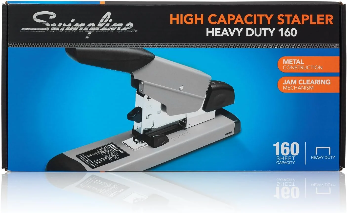 Swingline Heavy Duty Stapler, 160 Sheet Capacity, Jam Free, Metal, Black and Gray (39005) - Retail $34 - Image 3
