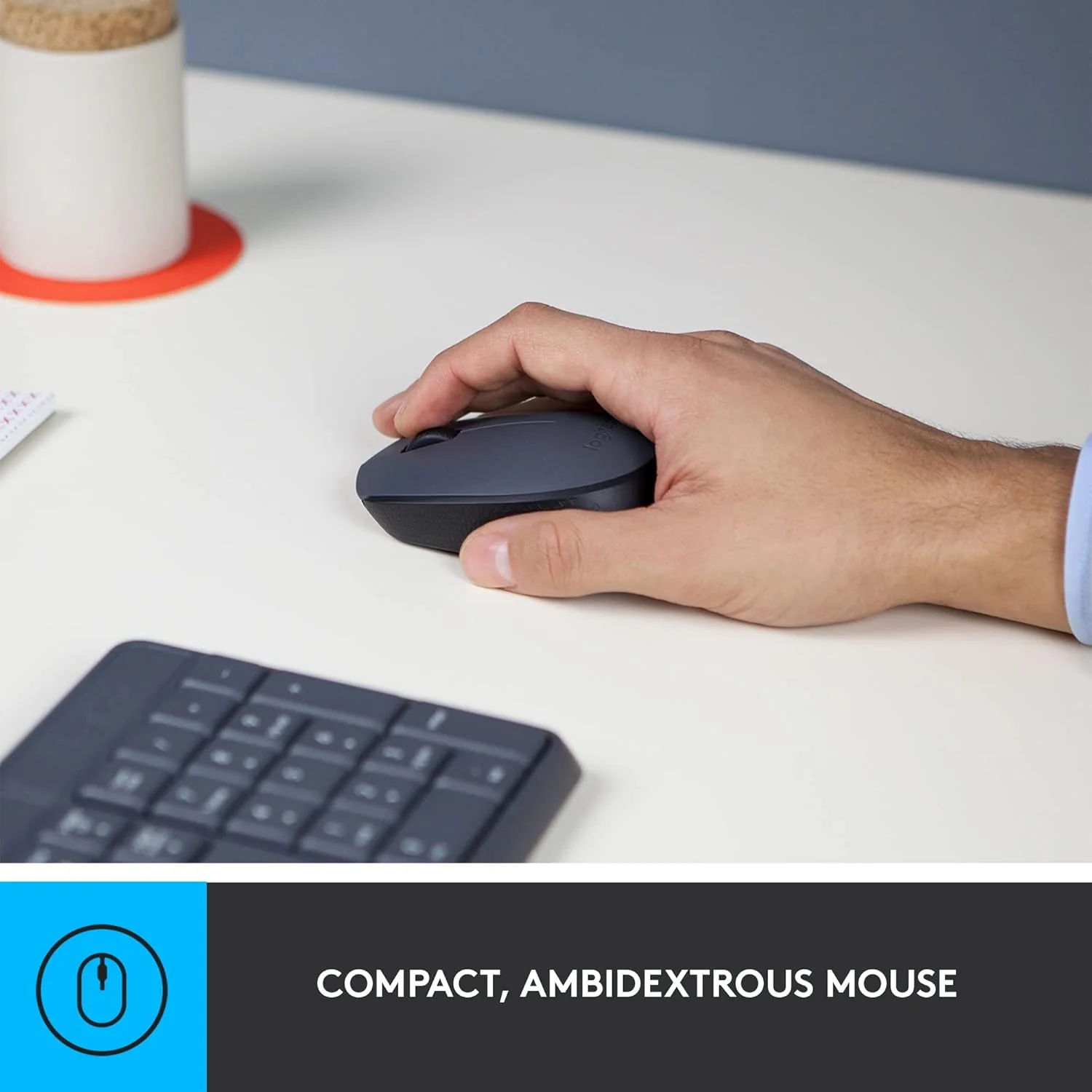 Logitech MK235 Wireless Keyboard and Mouse Combo for Windows, USB Receiver, 15 FN Keys, Long Battery Life, Compatible with PC, Laptop - Image 2