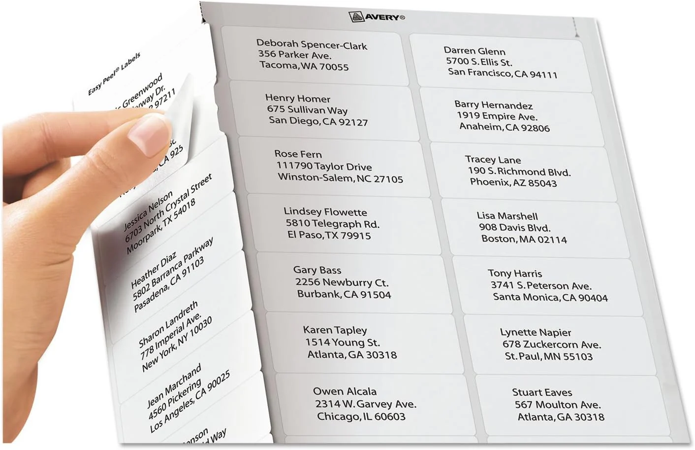 Avery 5960 Laser Labels, Mailing, 1-Inch x2-5/8-Inch, 7500/BX, White - Image 3
