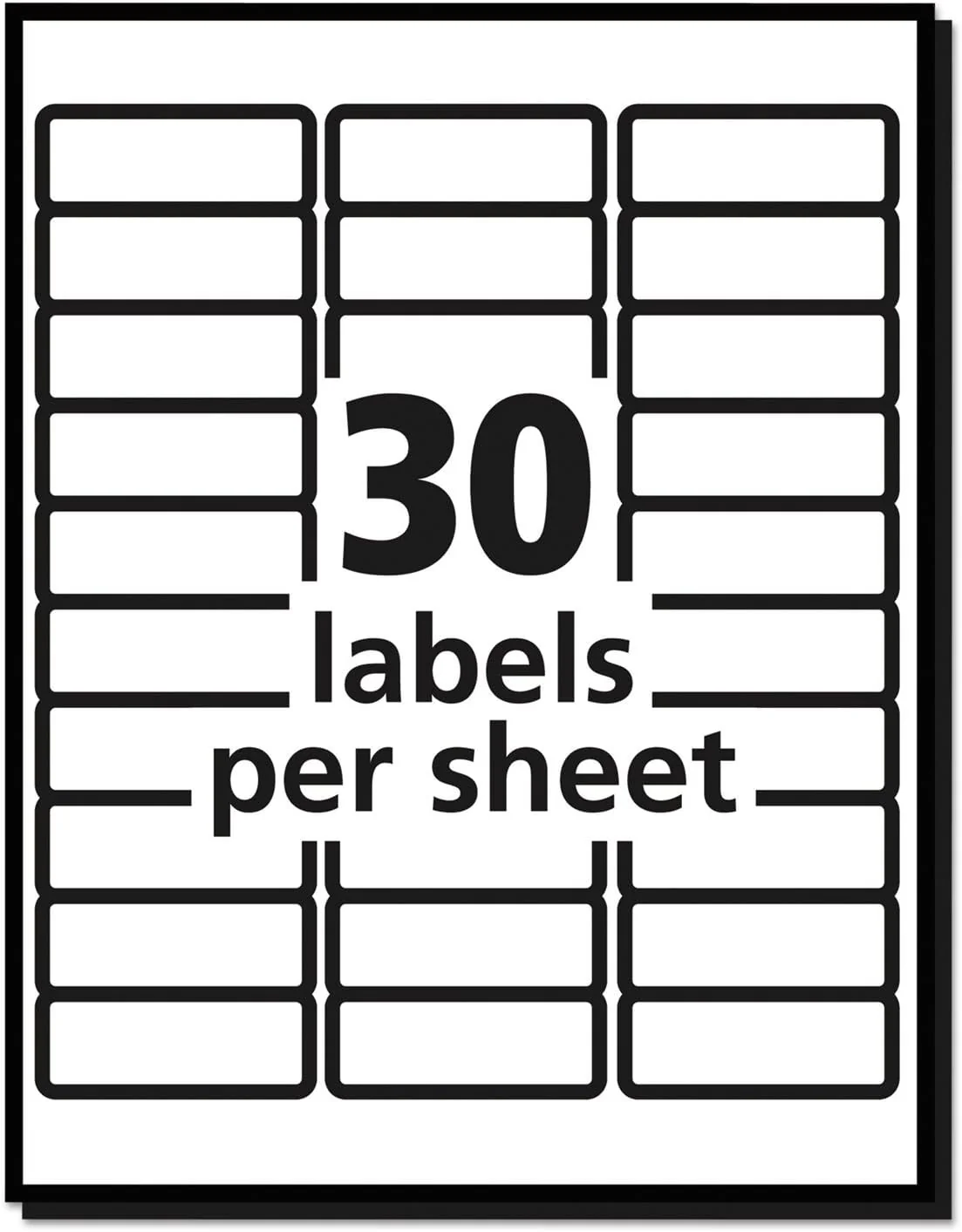Avery 5960 Laser Labels, Mailing, 1-Inch x2-5/8-Inch, 7500/BX, White - Image 5