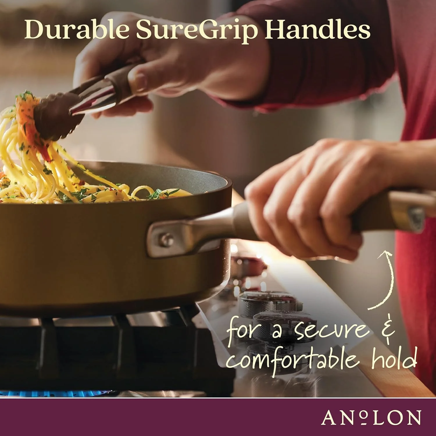 Anolon Advanced Home Hard Anodized Nonstick Crepe Pan, 9.5 Inch, Bronze - Image 7