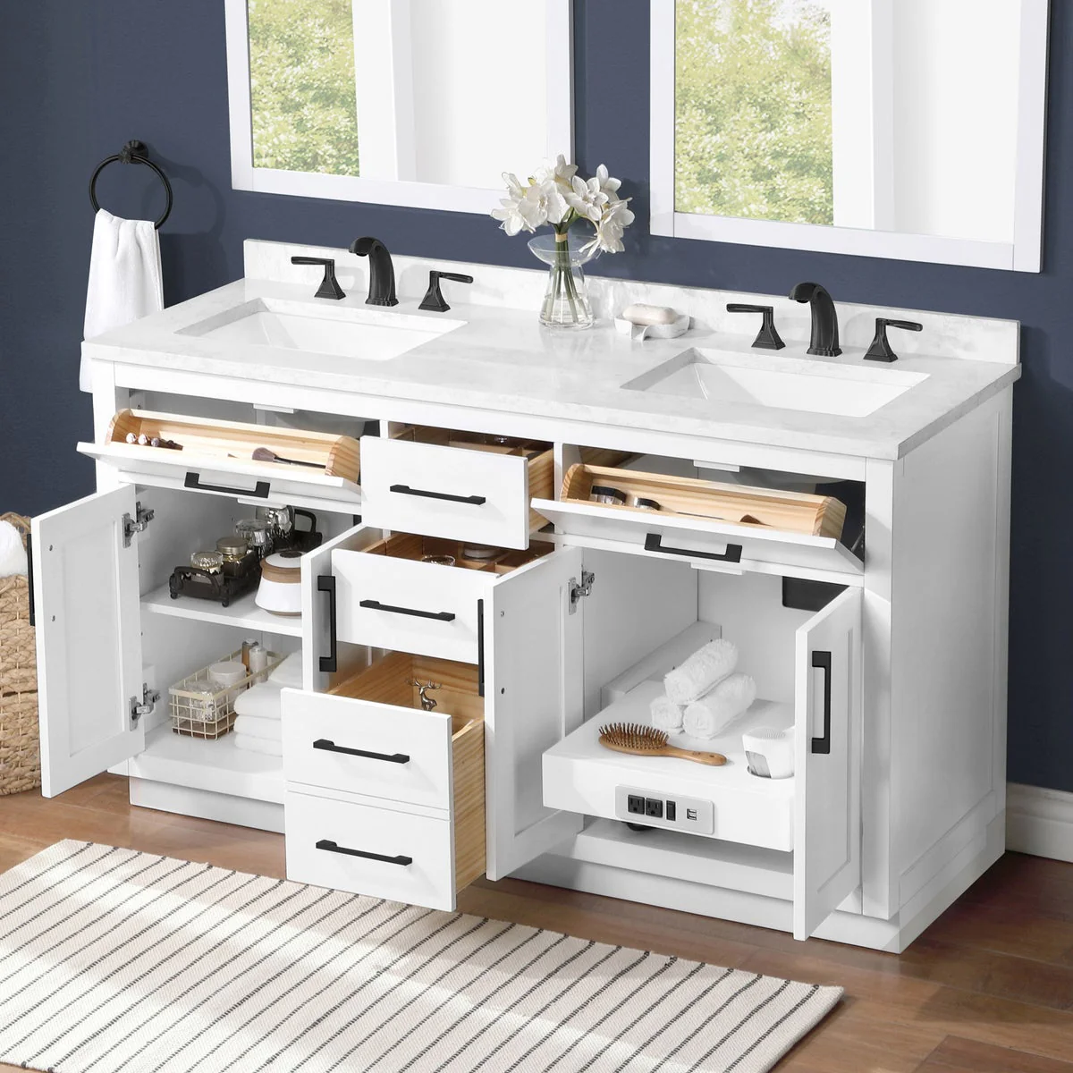 OVE Decors Alonso Bath Vanity in White 60" - Image 3