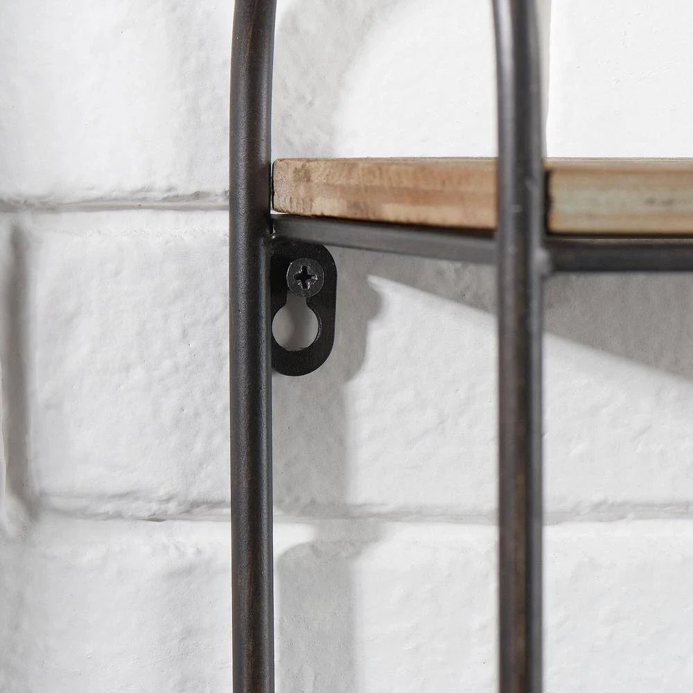 Basket 3 Hooks Wall Organizer Metal Black 20 in. H x 15 in. W x 6 in. D - Image 5