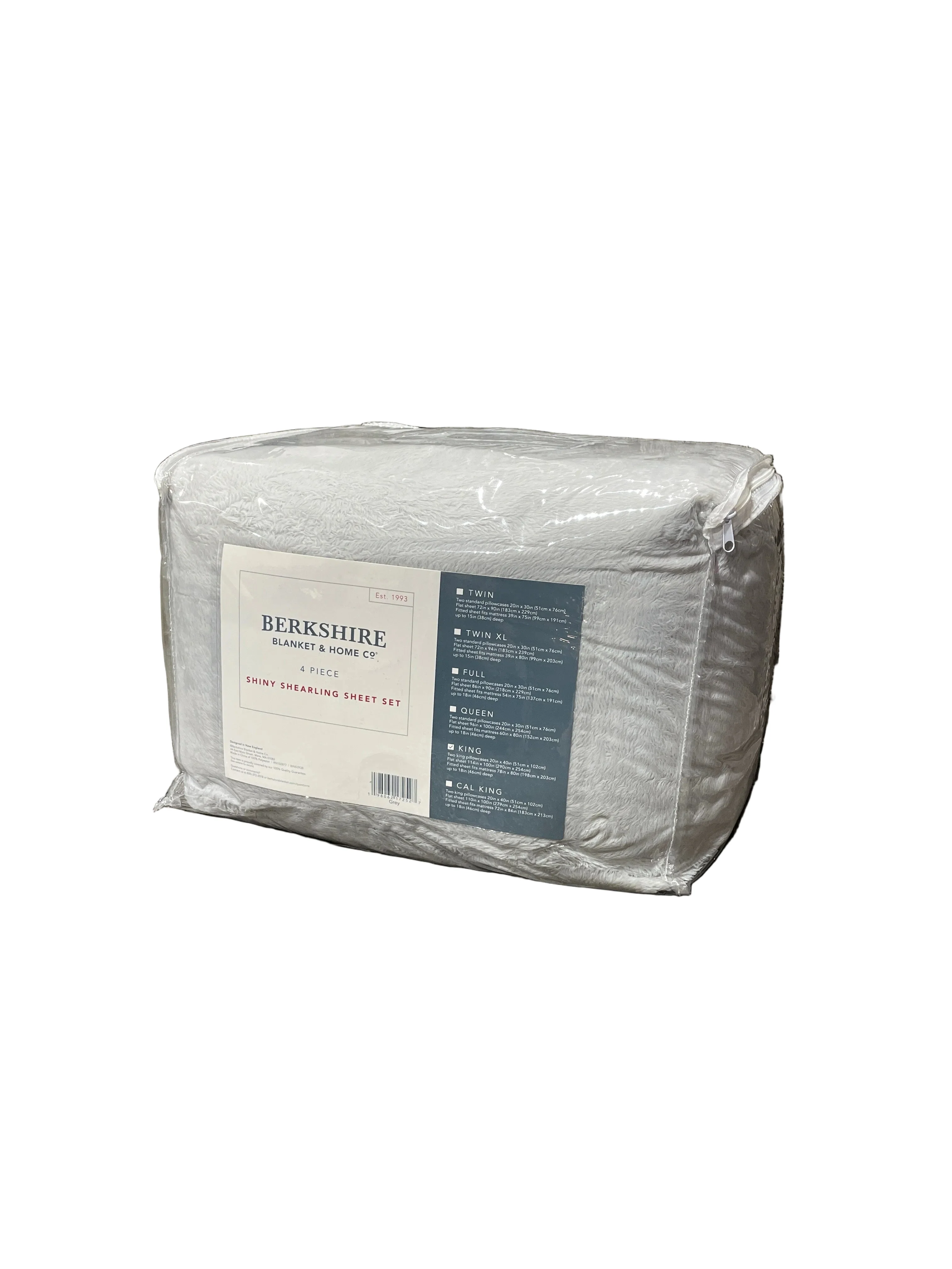 Berkshire Grey Shiny Fluffie Sheet Set