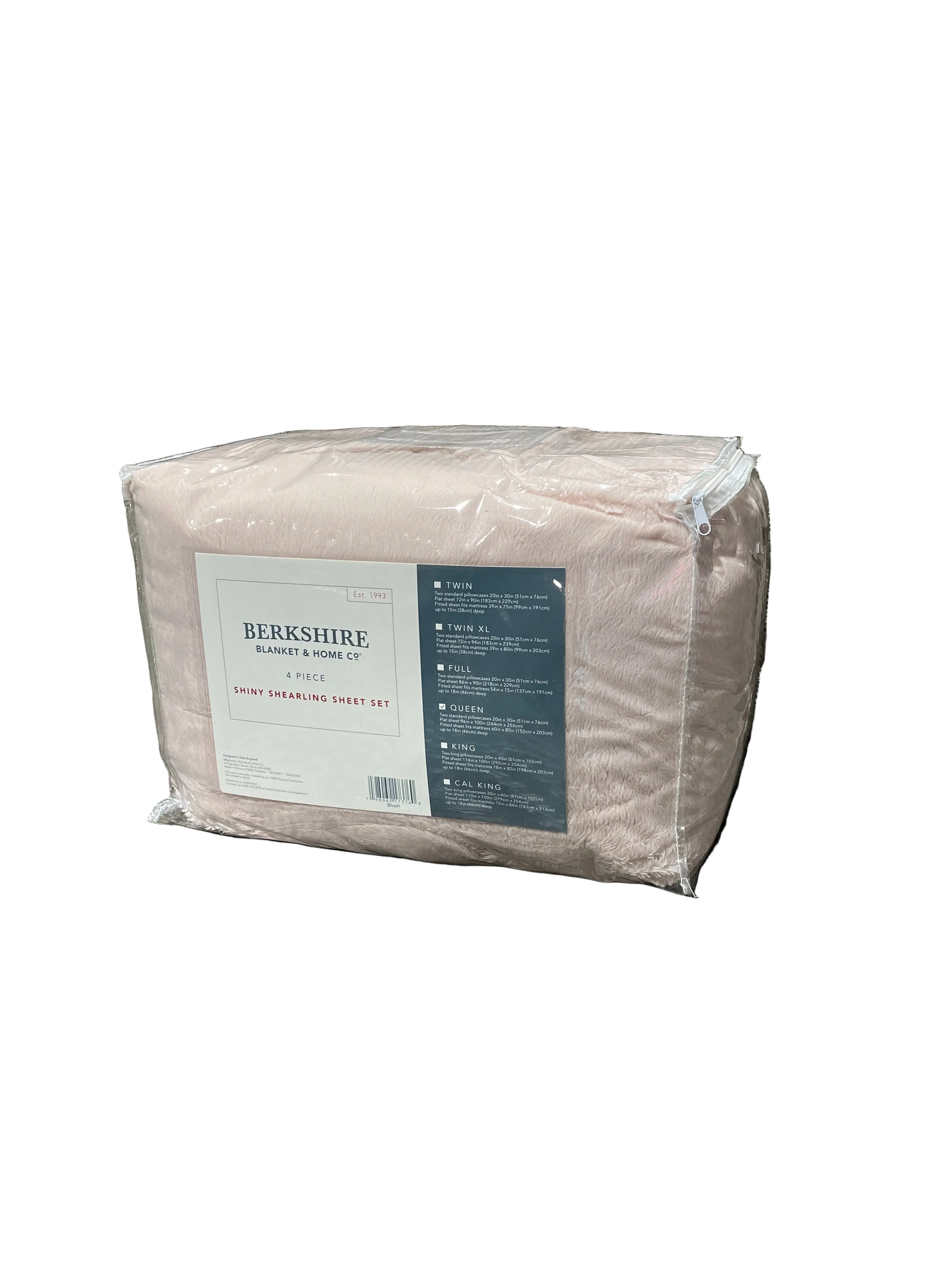 Berkshire Blush Shiny Fluffie Sheet Set