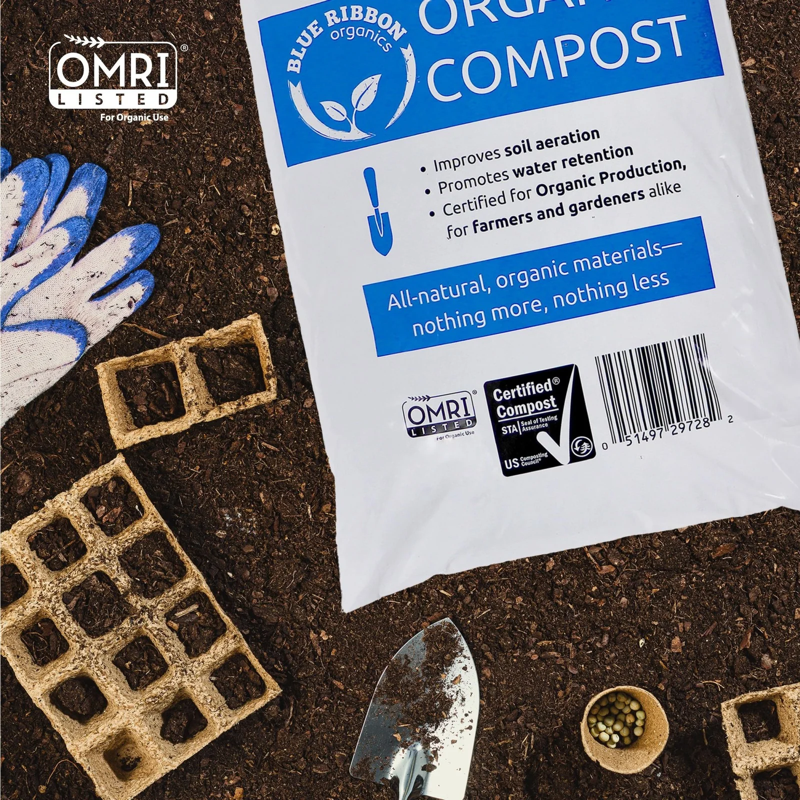 Ribbon Organics OMRI Certified Organic Compost Size: 7.9 Gallons, 32-35 Pound... - Image 2