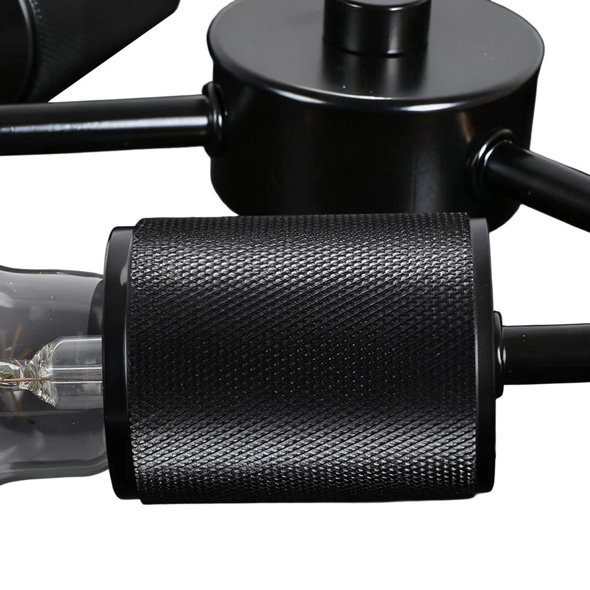 NEW - 2 Energetic Lighting Retro-hybrid Flush Mount In Black - Image 3