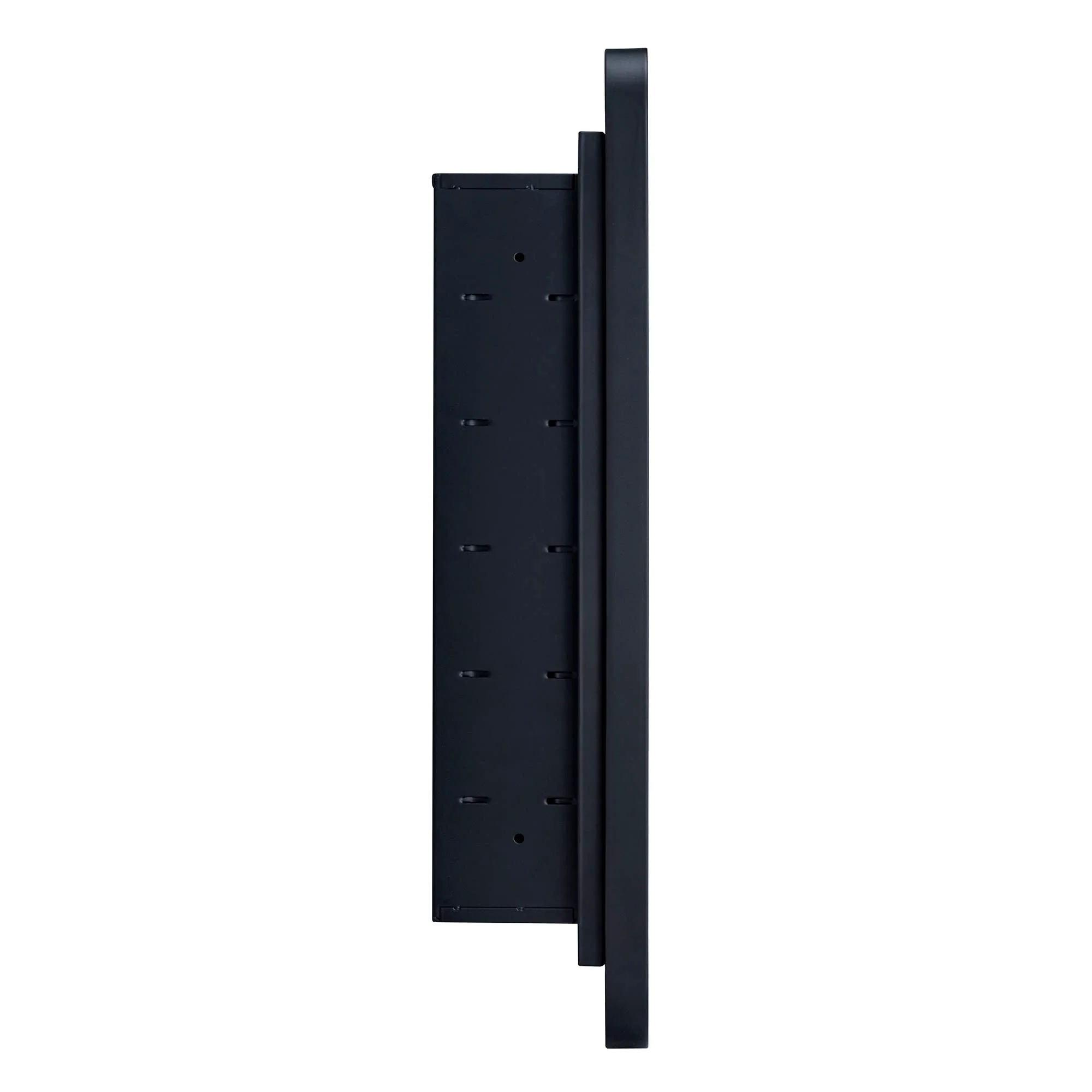 NEW - w/ Only One Shelf - Matt Black Rectangle Recessed Bathroom Medicine Cabinet with Mirror Stainless Steel Metal Framed Rounded Rectangular Bathroom Cabinet with Mirror 20x30'' - Image 6