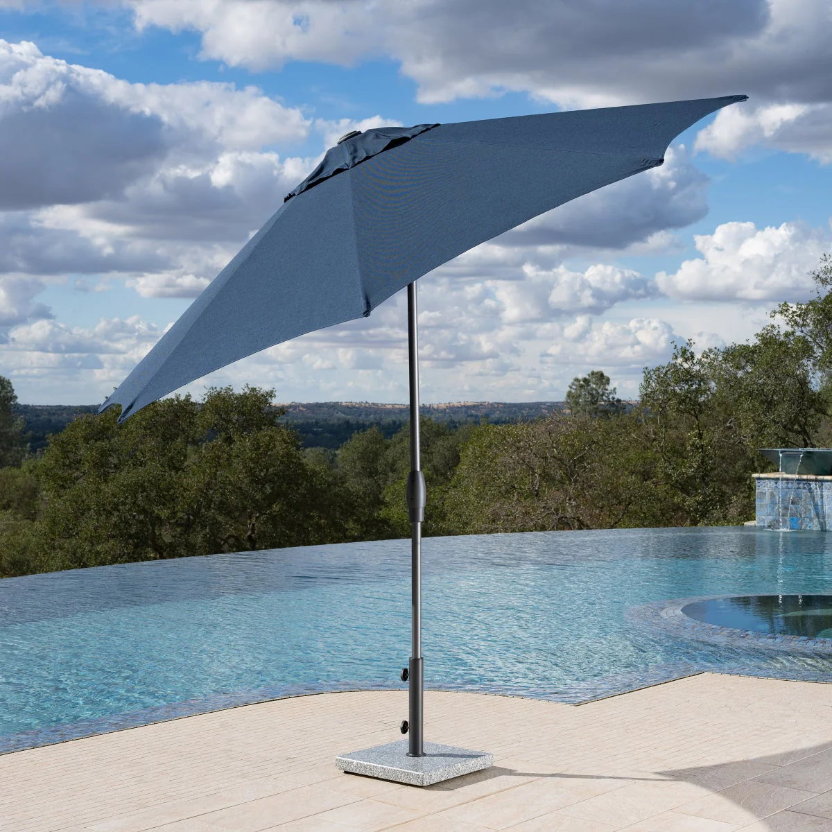 SunVilla 10' Auto-Tilt Market Umbrella In Blue - Image 2