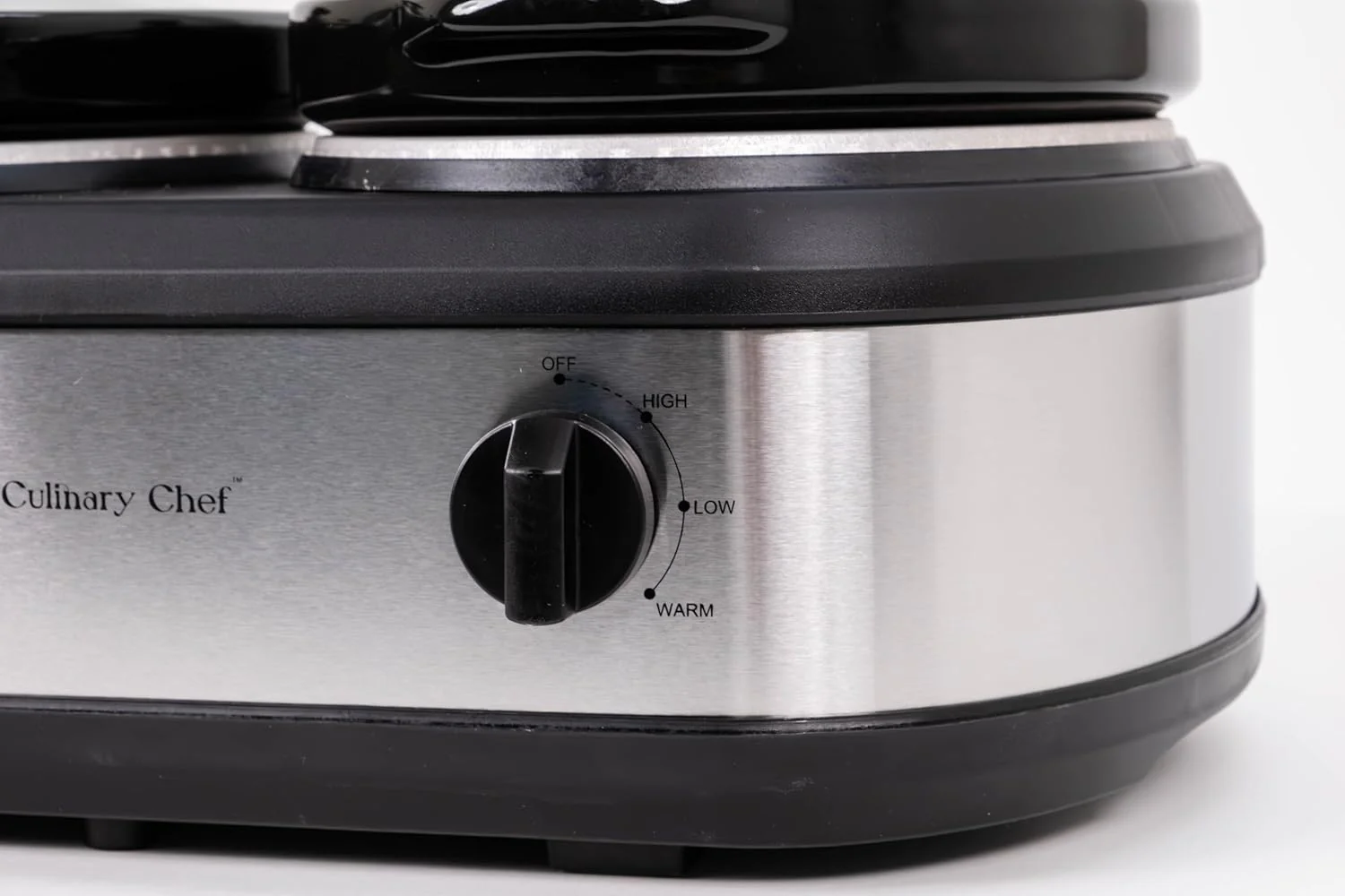CULINARY CHEF, Triple Slow Cooker, Buffet Server 3 Pot, Food Warmer - Stainless - Image 5