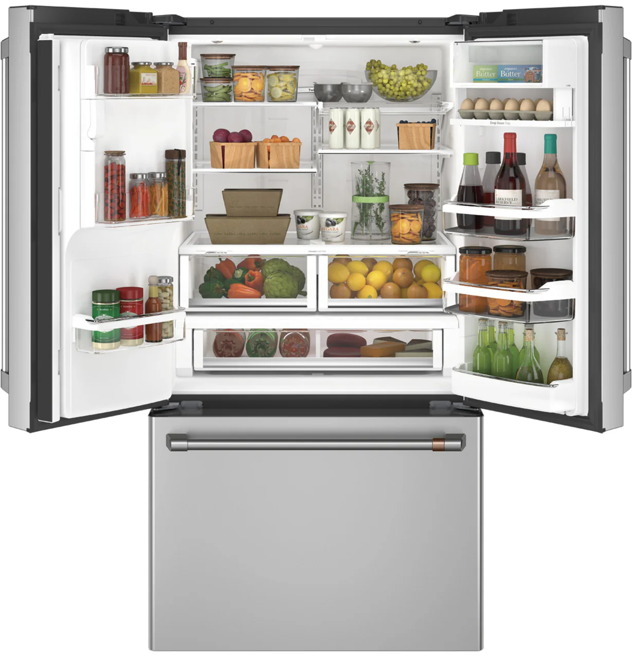 NEW - GE Cafe 27.8 cu. ft. Smart French Door Refrigerator with Hot Water Dispenser, ENERGY STAR - Image 3