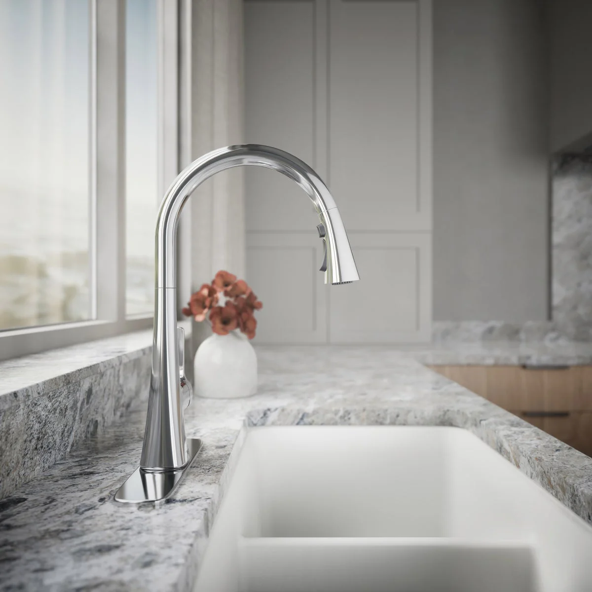Kohler Guild Pull-down Kitchen Sink Faucet with Three-function Sprayhead - Image 6